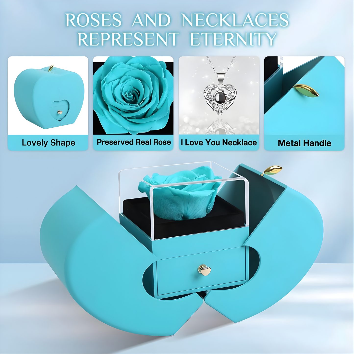 Collar de Rosa Real Preservada