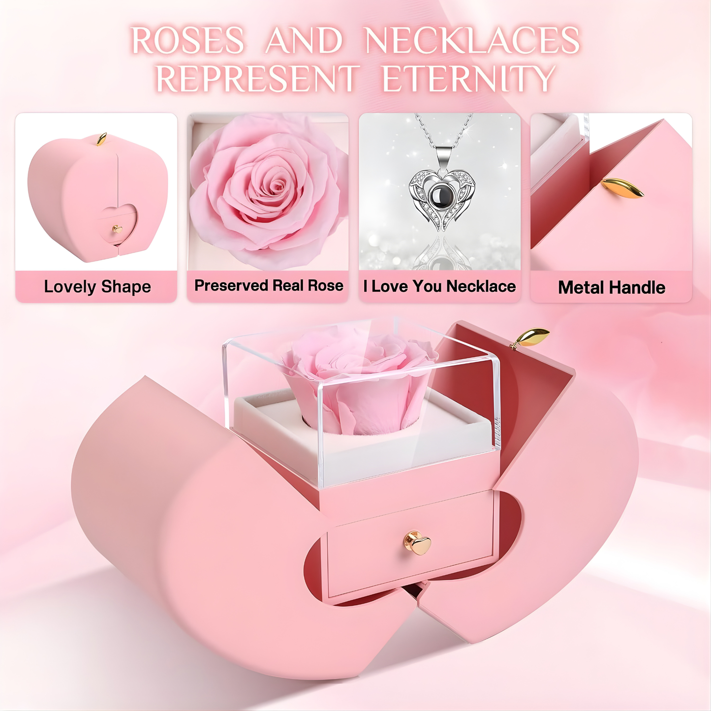 Collar de Rosa Real Preservada