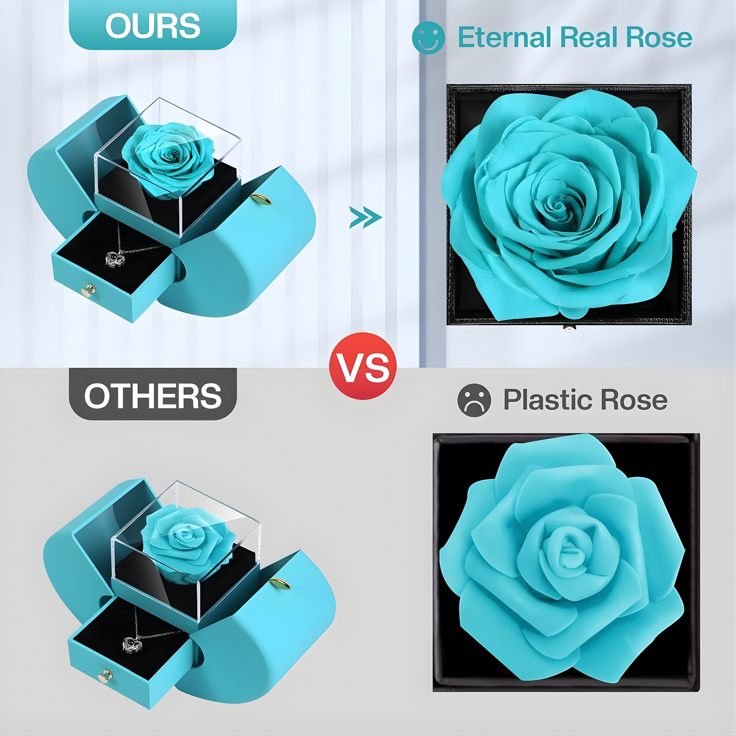 Collar de Rosa Real Preservada